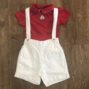 Janie and Jack Boys Nautical Overall Set 12-18